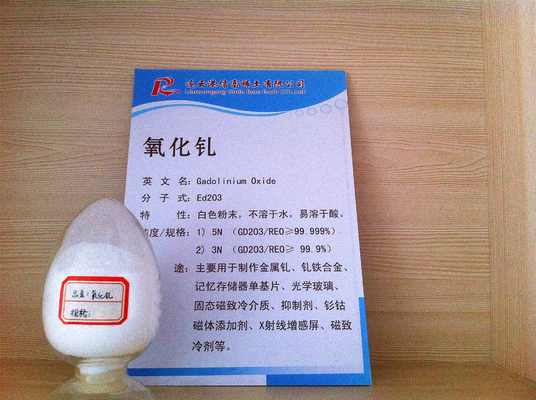 China Gadolinium Oxide, rare earth oxide, White powder, insoluble in water, soluble in acids supplier